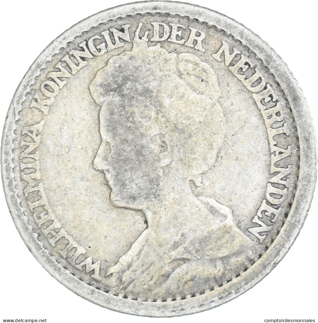 Monnaie, Pays-Bas, Wilhelmina I, 25 Cents, 1914, TB+, Argent, KM:146 - 25 Cent