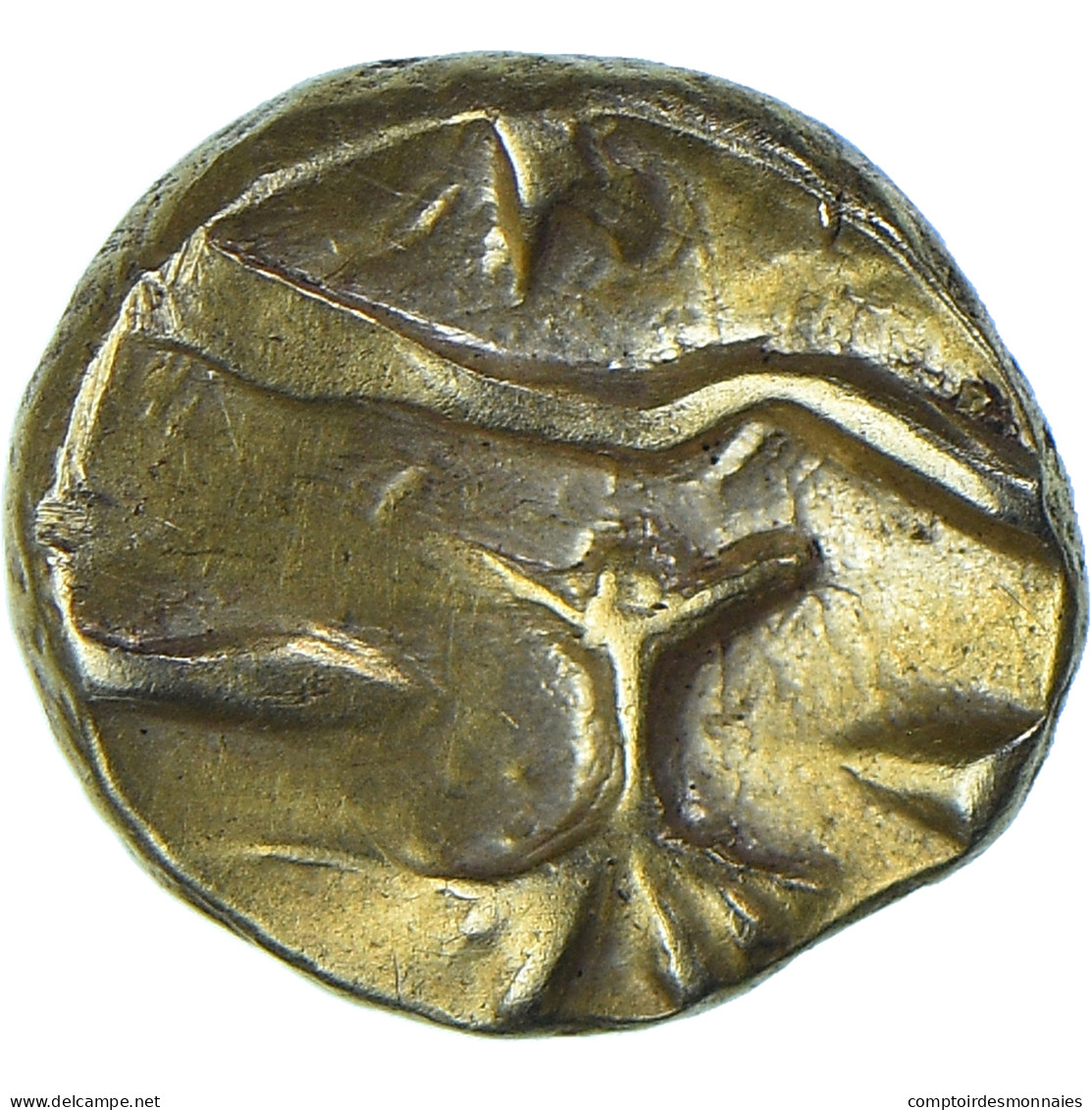 Monnaie, Morins, 1/4 Statère, Ier Siècle AV JC, SUP, Or, Delestrée:249 - Celtic