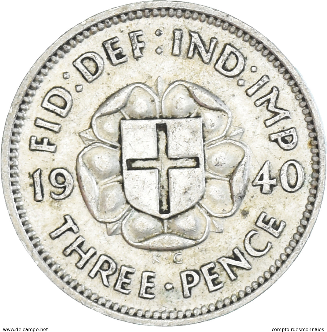 Monnaie, Grande-Bretagne, George VI, 3 Pence, 1940, TTB, Argent, KM:848 - F. 3 Pence