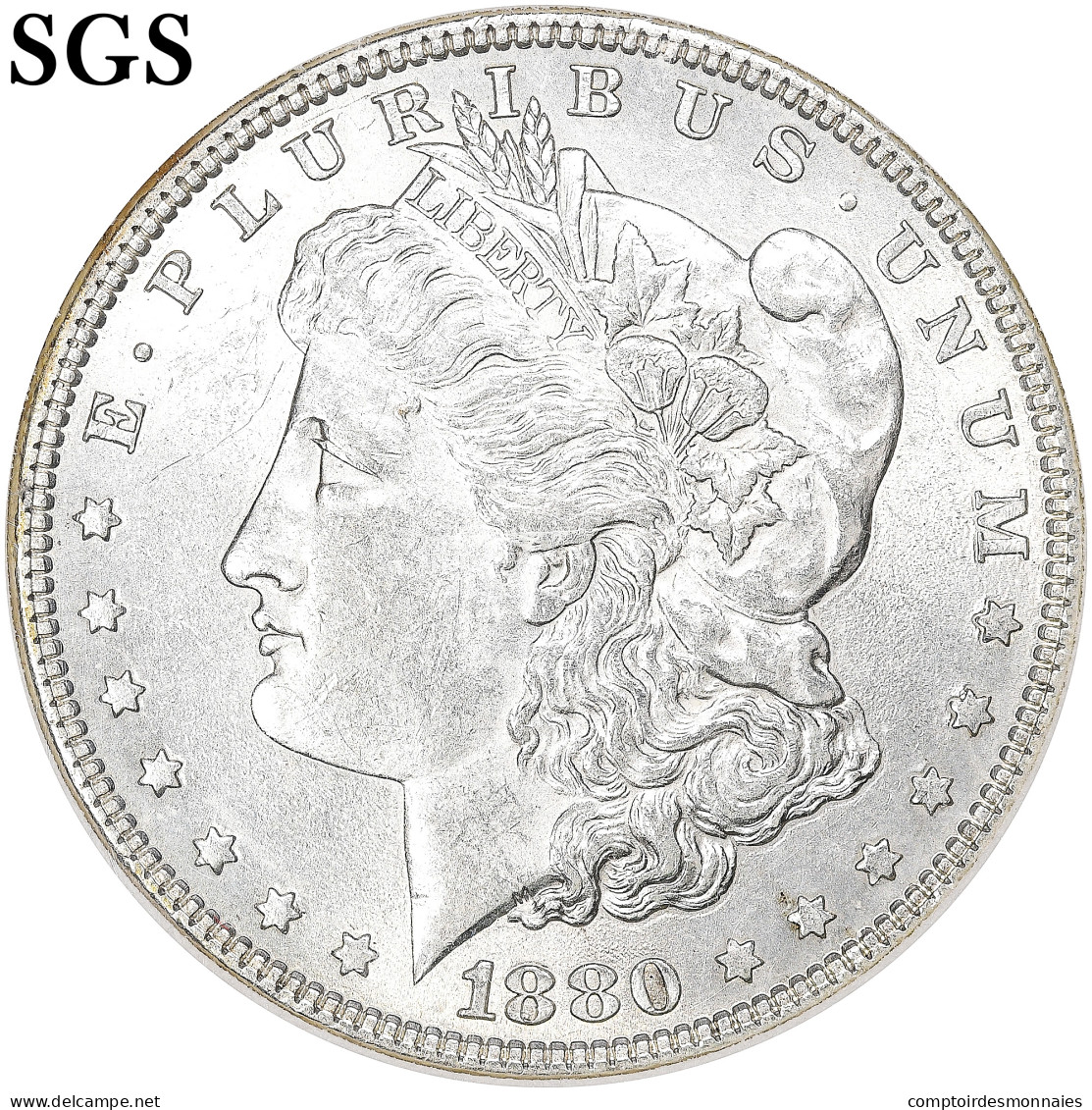 Monnaie, États-Unis, Morgan Dollar, 1880, U.S. Mint, Philadelphie, SGS, MS65 - 1878-1921: Morgan