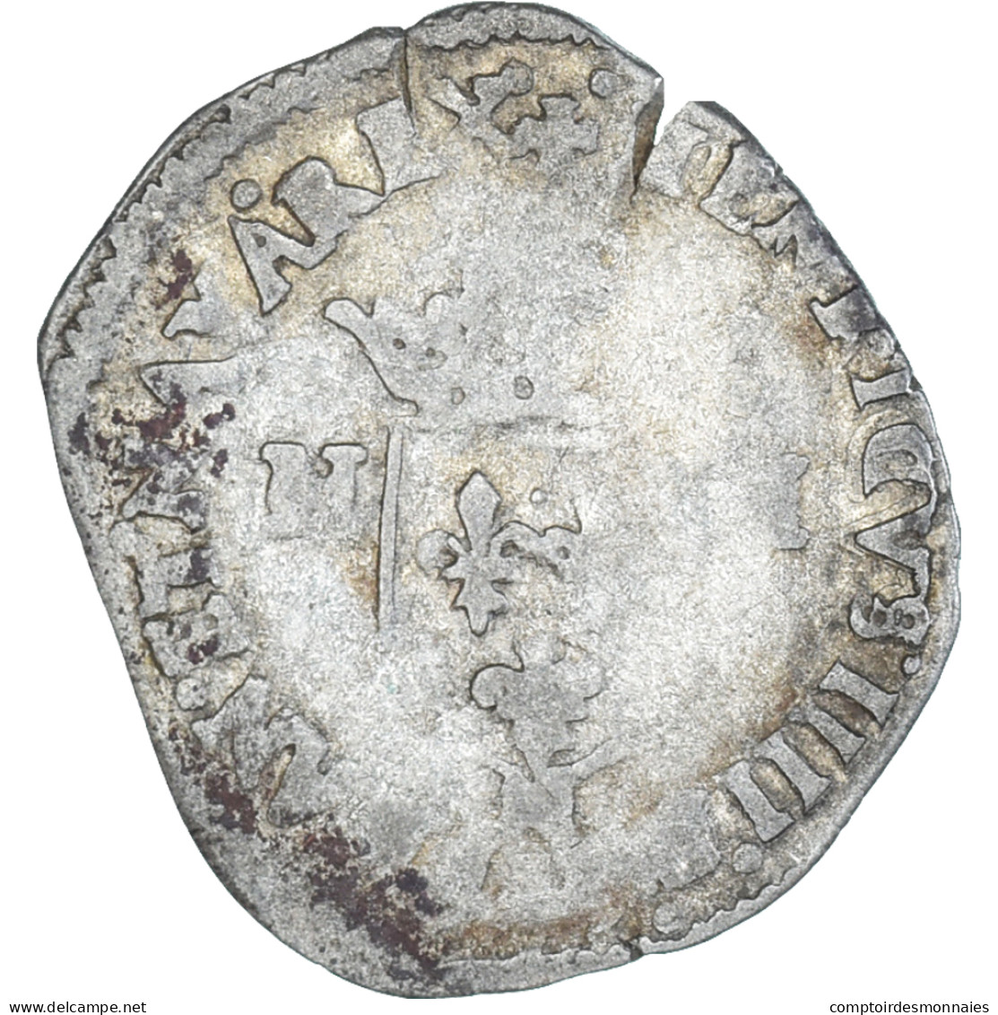 Monnaie, France, Henri IV, Douzain Aux Deux H, 1593, Atelier Incertain, 2nd - 1589-1610 Enrique IV