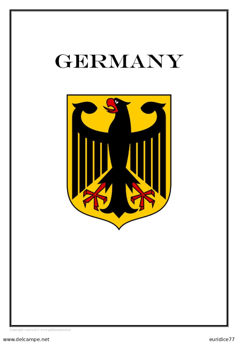 Album De Alemania Deutschland Germany 2019-2023 - Juego De Hojas Preimpresas Color A4 Cartulina 300 Gramos - Pré-Imprimés