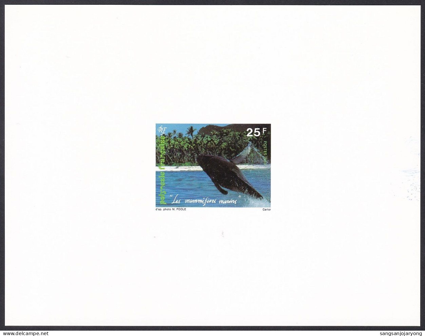 Polynesia Sc634 Whale Breeching, Marine Life, Baleine, Deluxe Proof, Epreuve - Balene