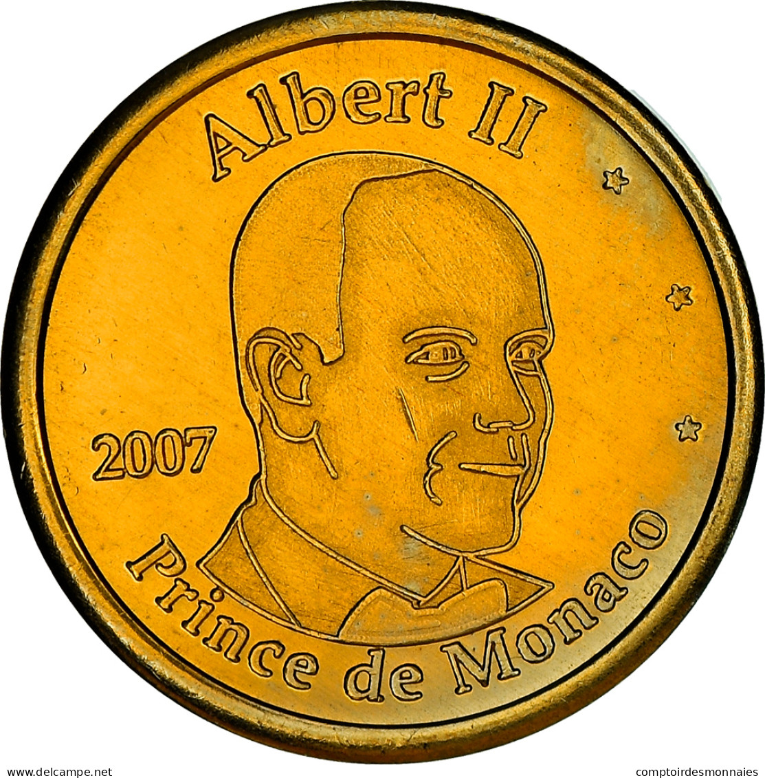 Monaco, 10 Euro Cent, 10 C, Essai-Trial, 2007, Unofficial Private Coin, FDC - Privatentwürfe