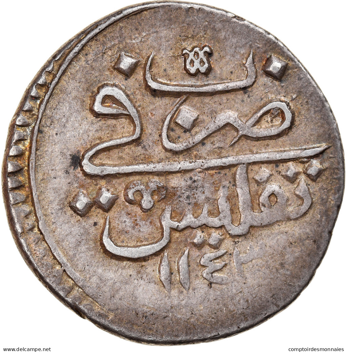 Monnaie, Turquie, Mahmud I, Onluk, AH 1143 (1730), Tiflis, TTB, Argent, KM:203 - Turkey