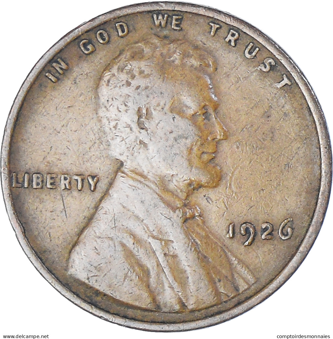 Monnaie, États-Unis, Lincoln Cent, Cent, 1926, U.S. Mint, Philadelphie, TTB - 1909-1958: Lincoln, Wheat Ears Reverse