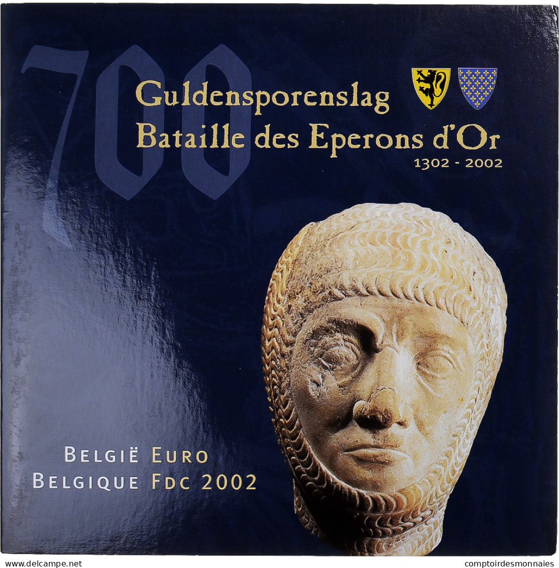 Belgique, 1 Cent To 2 Euro, Bataille Des éperons D'or, 2002, Bruxelles, BU, FDC - Belgium