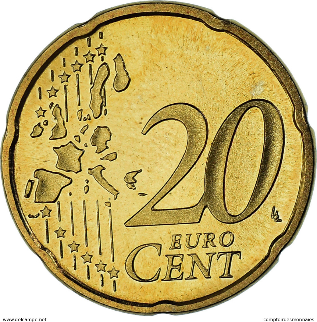 Pays-Bas, 20 Euro Cent, 2002, Utrecht, FDC, Laiton, KM:238 - Paesi Bassi