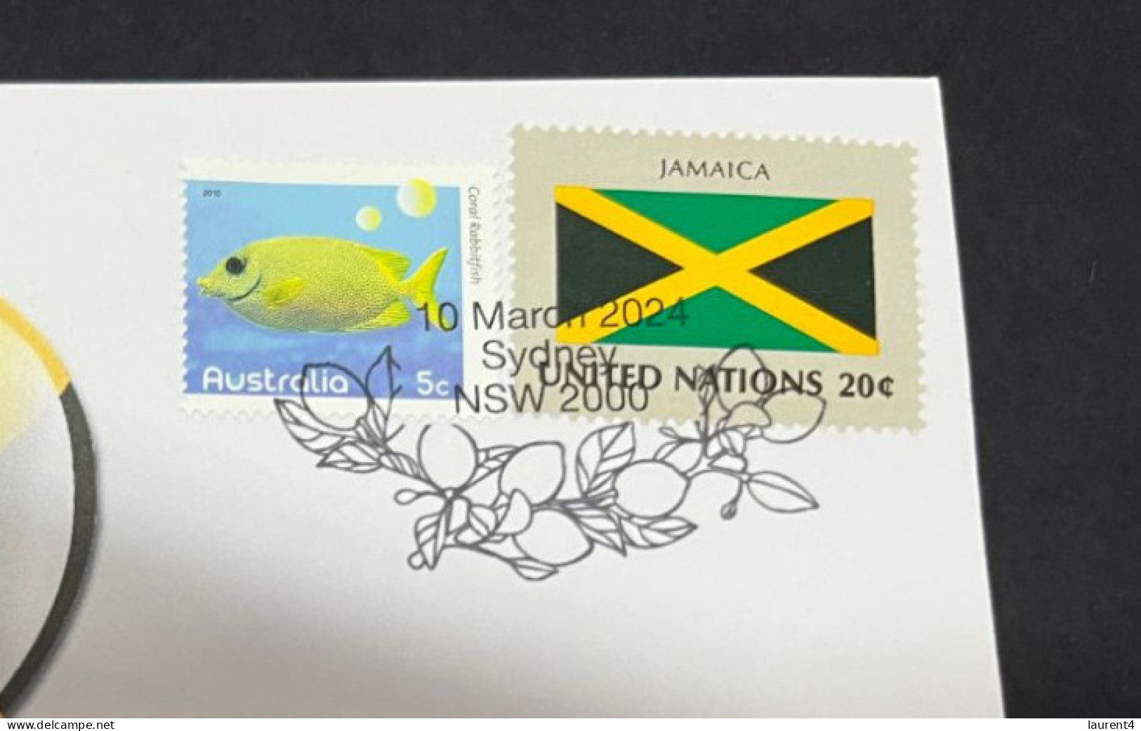 10-3-2024 (2 Y 37) COVID-19 4th Anniversary - Jamaica - 10 March 2024 (with Jamaica UN Flag Stamp) - Malattie