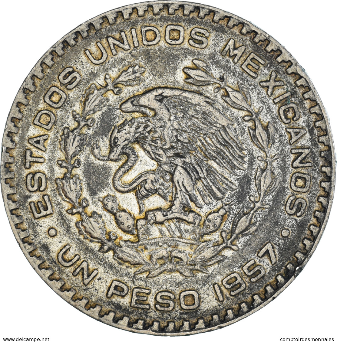 Monnaie, Mexique, Peso, 1957, Mexico City, TTB+, Argent, KM:459 - México