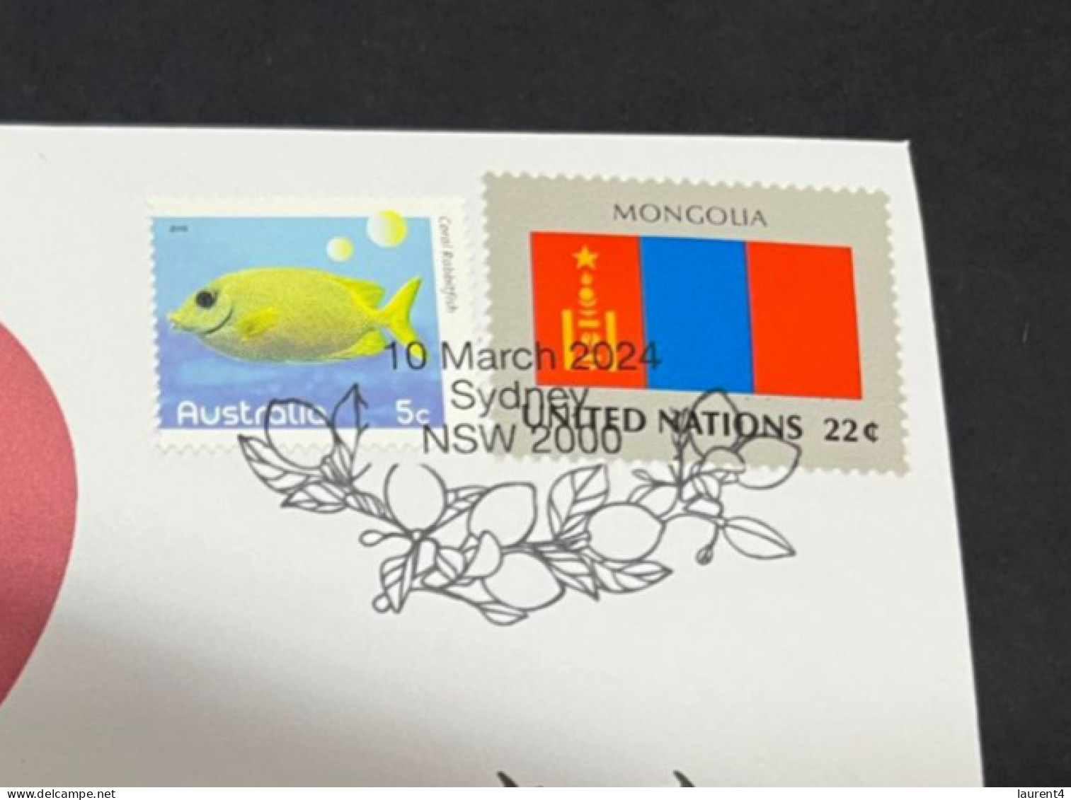 10-3-2024 (2 Y 37) COVID-19 4th Anniversary - Mongolia - 10 March 2024 (with Mongolia UN Flag Stamp) - Malattie