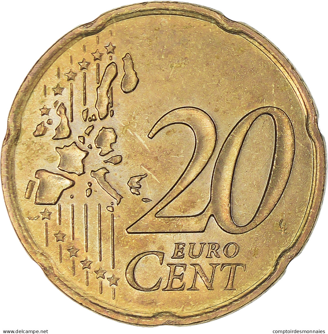 Monaco, 20 Euro Cent, 2001, Paris, SUP, Laiton, KM:171 - Monaco