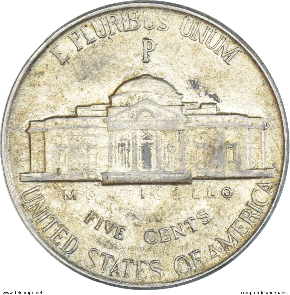 Monnaie, États-Unis, Jefferson Nickel, 5 Cents, 1943, U.S. Mint, Philadelphie - 1938-…: Jefferson