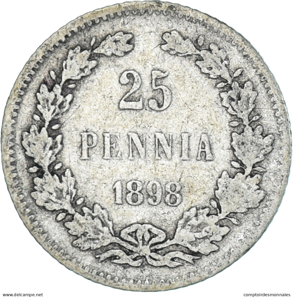Monnaie, Finlande, Nicholas II, 25 Penniä, 1898, Helsinki, TB, Argent, KM:6.2 - Finlande