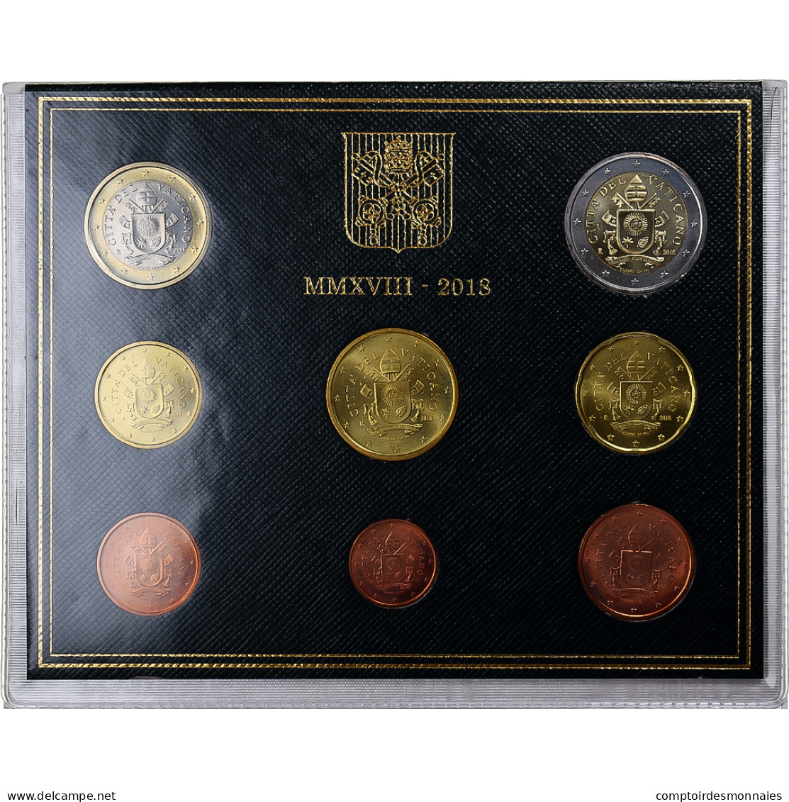 Vatican, 1 Cent To 2 Euro, Le Pape François, 2018, Rome, BU, FDC - Vaticaanstad