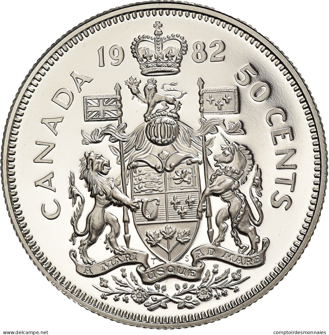 Monnaie, Canada, Elizabeth II, 50 Cents, 1982, Royal Canadian Mint, Ottawa, BE - Canada