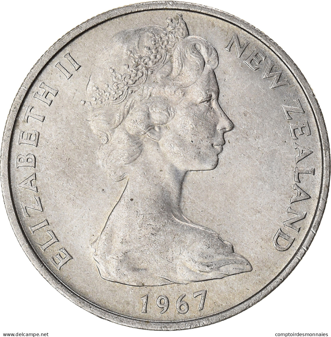 Monnaie, Nouvelle-Zélande, 10 Cents, 1967 - Nouvelle-Zélande