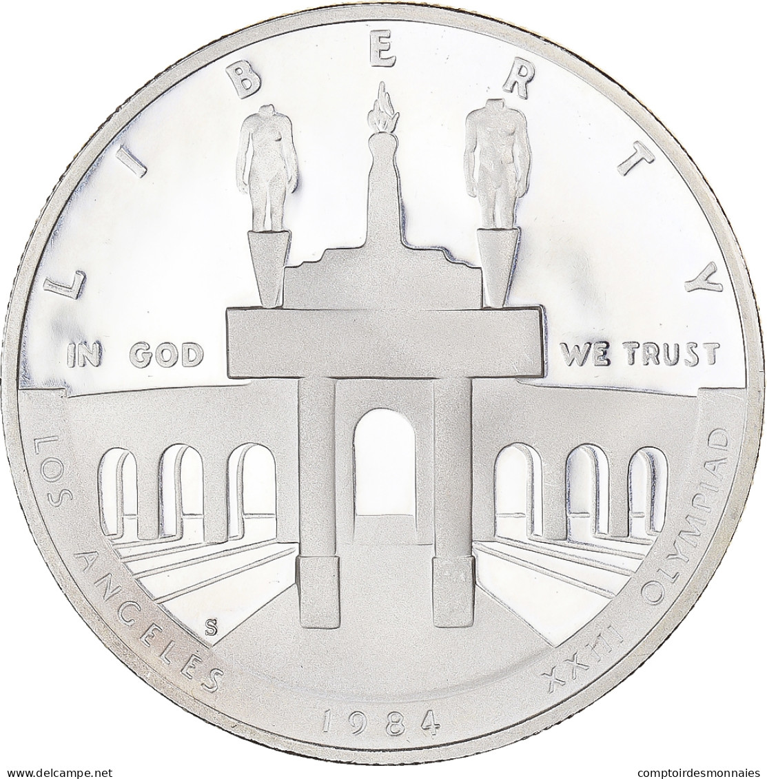 Monnaie, États-Unis, Jeux Olympiques, Dollar, 1984, U.S. Mint, San Francisco - Commemorative