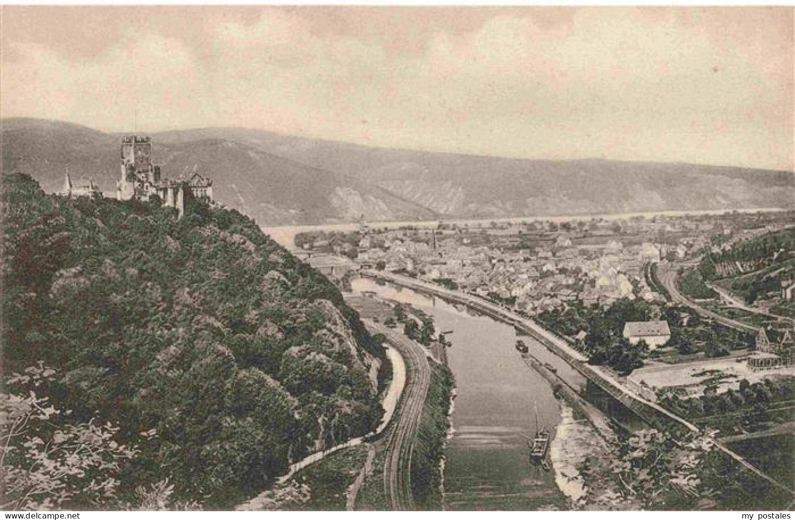 73963583 Niederlahnstein_Lahnstein Panorama Am Rhein Mit Burg Lahneck - Lahnstein