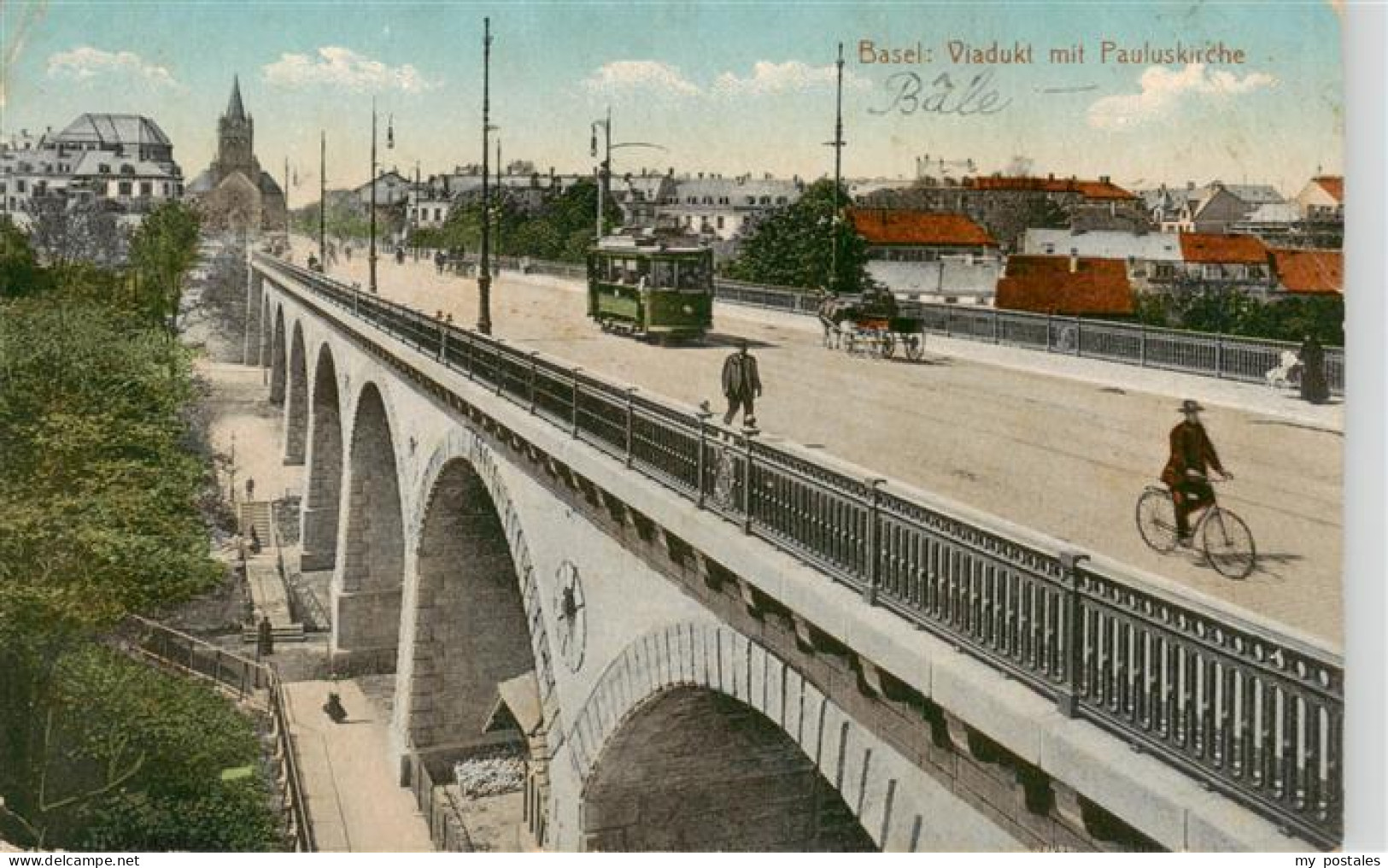 73963539 Strassenbahn_Tramway-- Viadukt Paulkircke Basel - Strassenbahnen