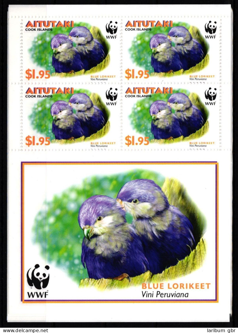 Aitutaki 772-775 Postfrisch Kleinbogensatz Tiere Saphirlori #IB130 - Aitutaki