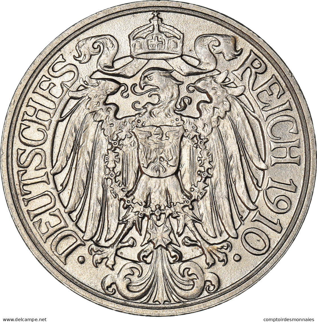 Monnaie, GERMANY - EMPIRE, Wilhelm II, 25 Pfennig, 1910, Muldenhütten, SUP - 25 Pfennig