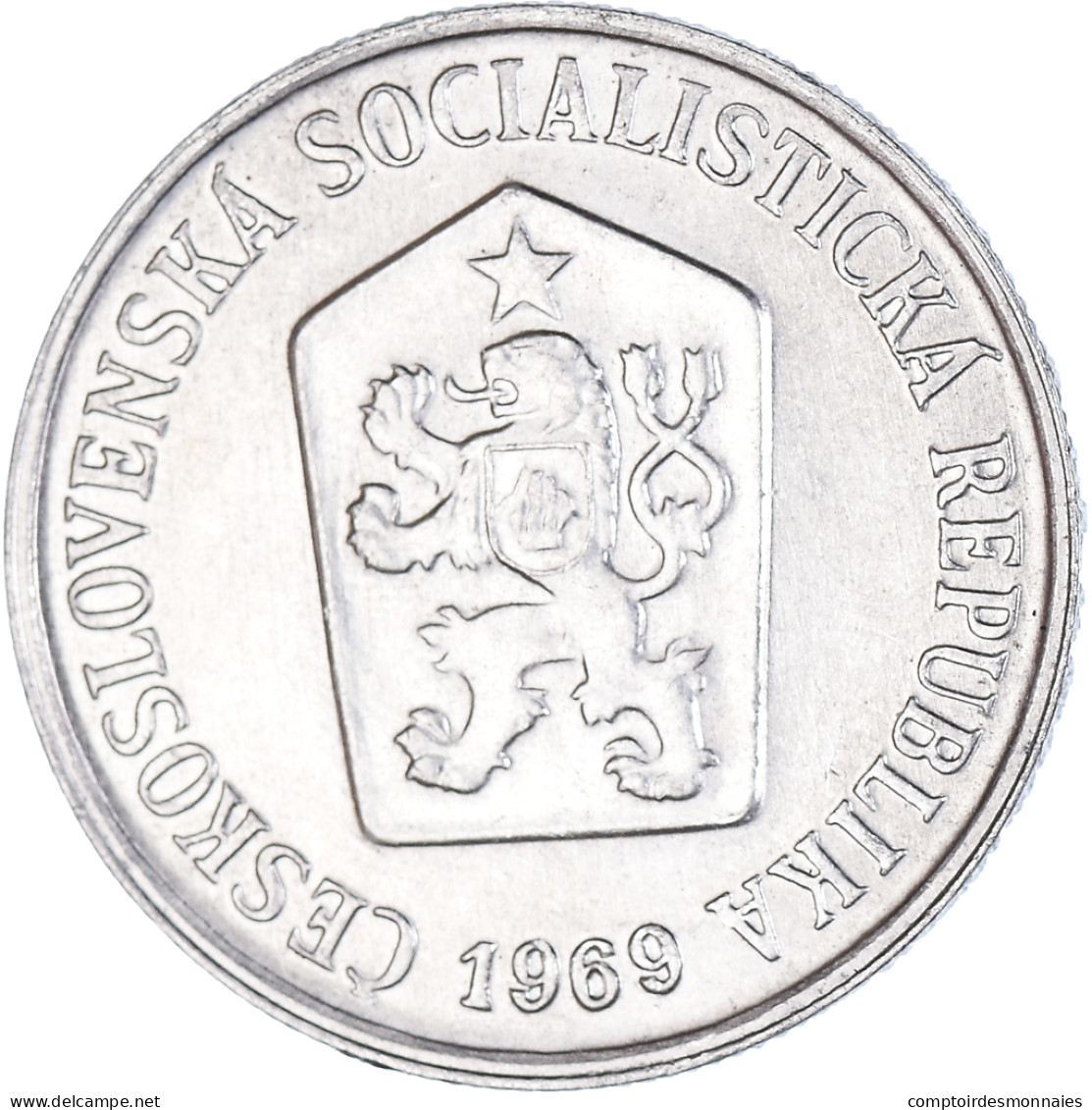 Monnaie, Tchécoslovaquie, 10 Haleru, 1969 - Tchécoslovaquie