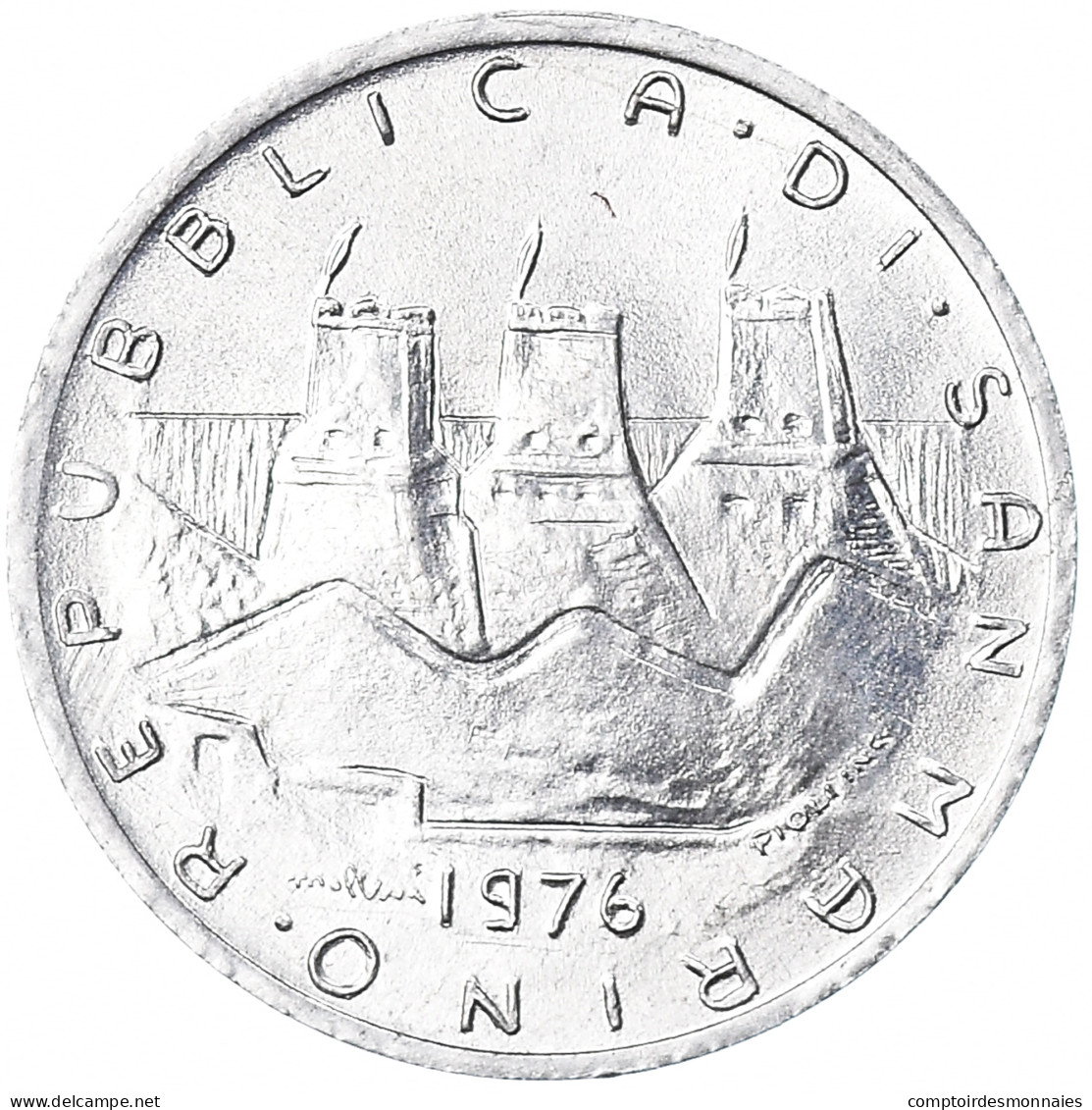 Monnaie, Saint Marin , Lira, 1976, Rome, FDC, FDC, Aluminium, KM:51 - San Marino