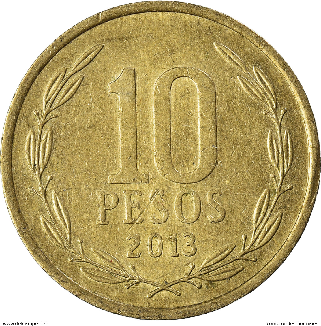 Monnaie, Chili, 10 Pesos, 2013 - Cile