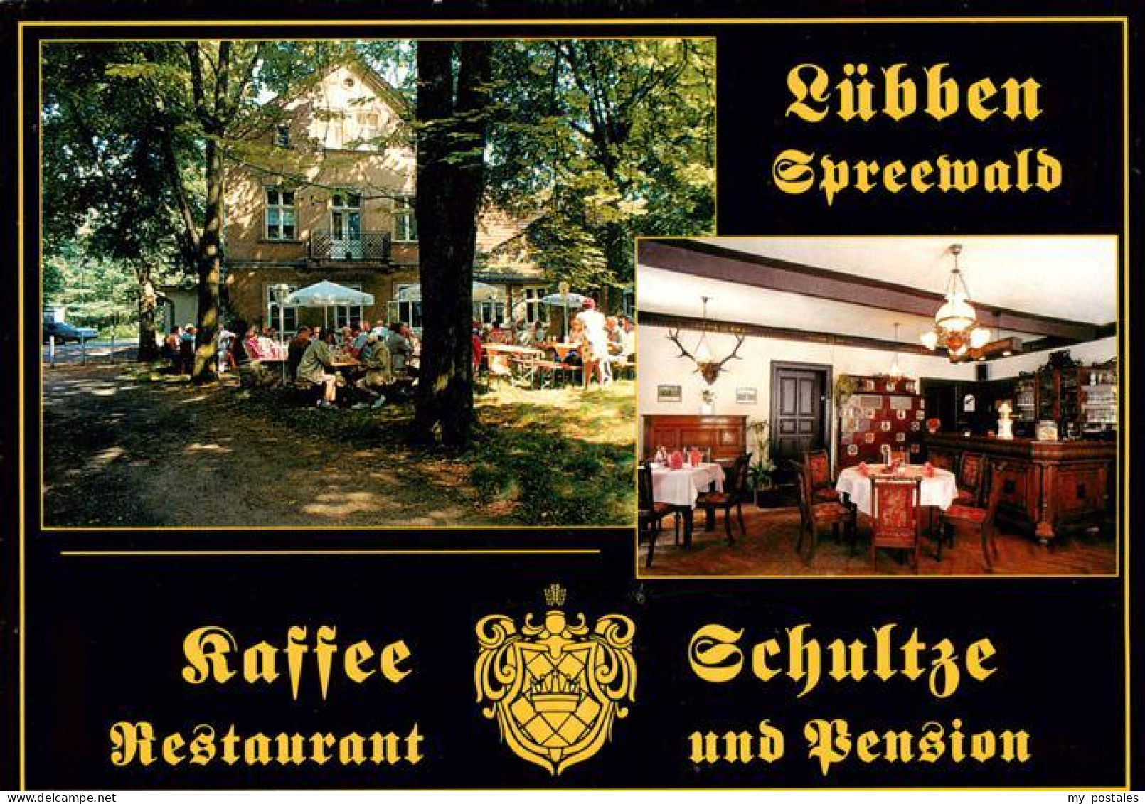 73882301 Luebben Spreewald Kaffee Schultze Restaurant Pension Gastraum Gartenter - Luebben (Spreewald)