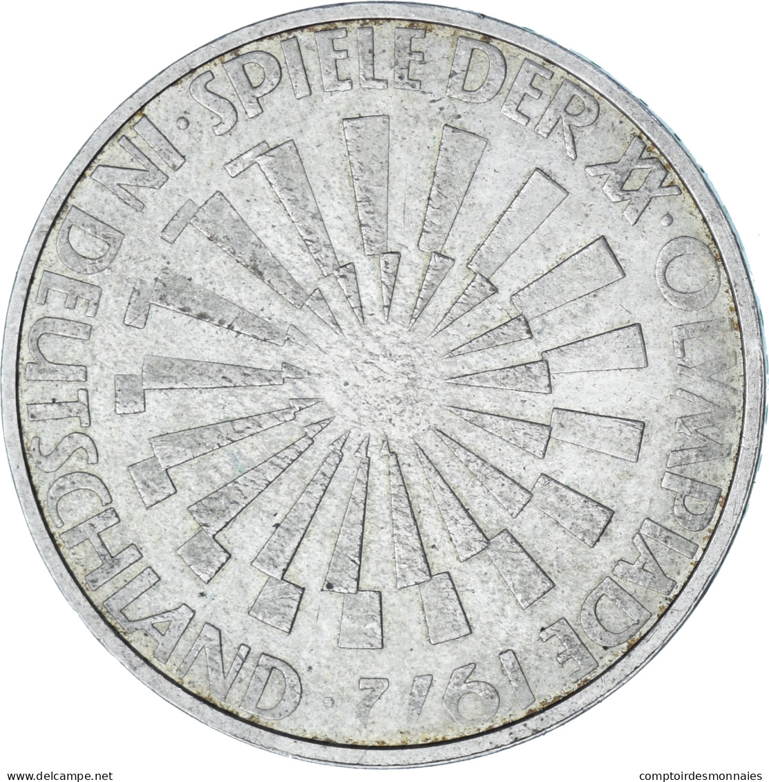 République Fédérale Allemande, 10 Mark, 1972, Hamburg, Argent, TTB+, KM:130 - Autres & Non Classés