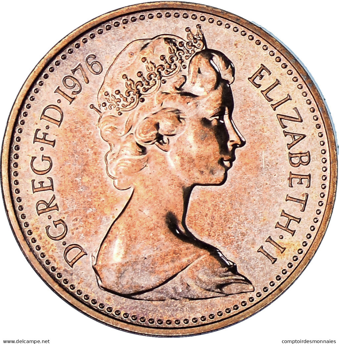 Monnaie, Grande-Bretagne, Elizabeth II, New Penny, 1976, TTB+, Bronze, KM:915 - 1 Penny & 1 New Penny