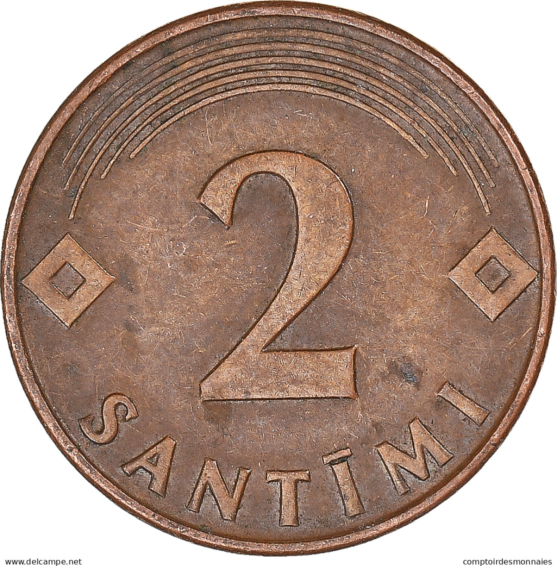 Monnaie, Lettonie, 2 Santimi, 2000 - Lettonie