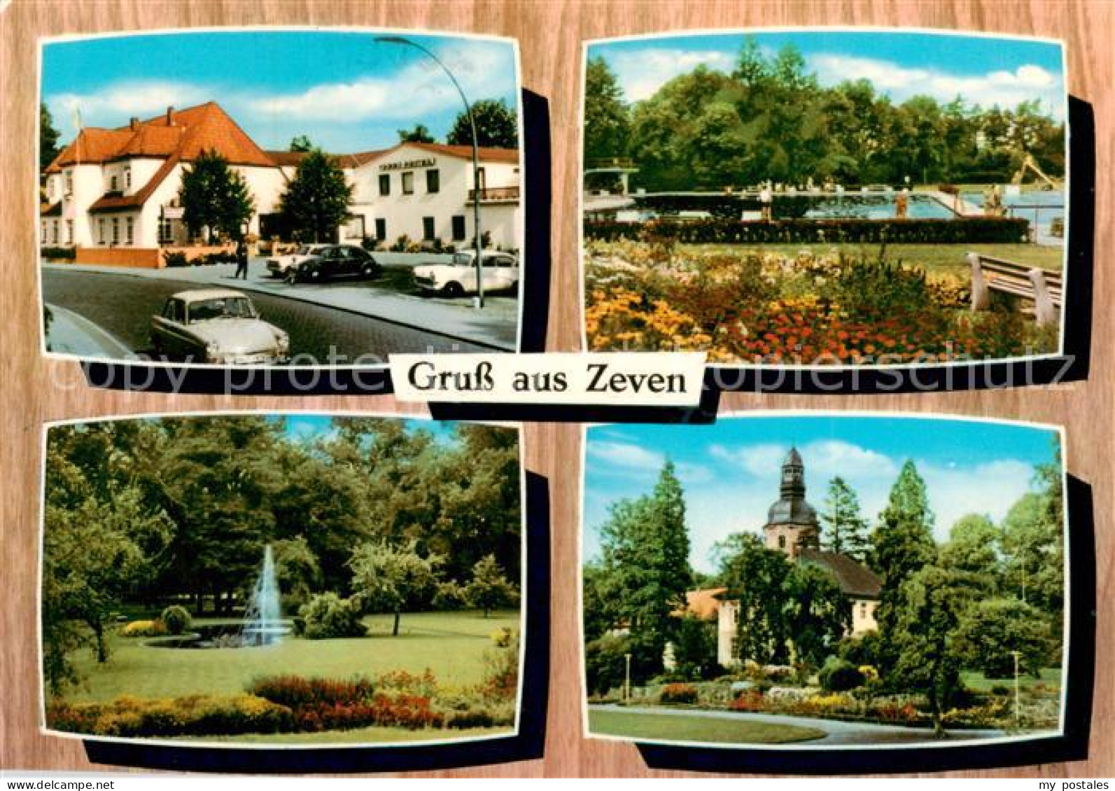 73814345 Zeven Strassenpartie Schwimmbad Park Fontaene Kirche Zeven - Zeven