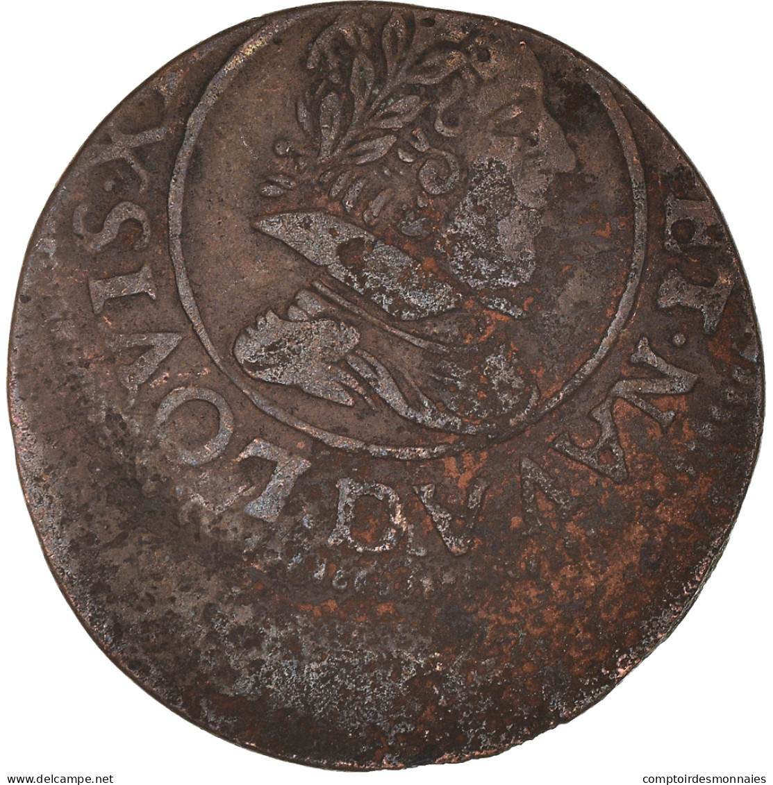 Monnaie, France, Louis XIII, Double Tournois, Buste Juvénile, Double Tournois - 1610-1643 Louis XIII The Just