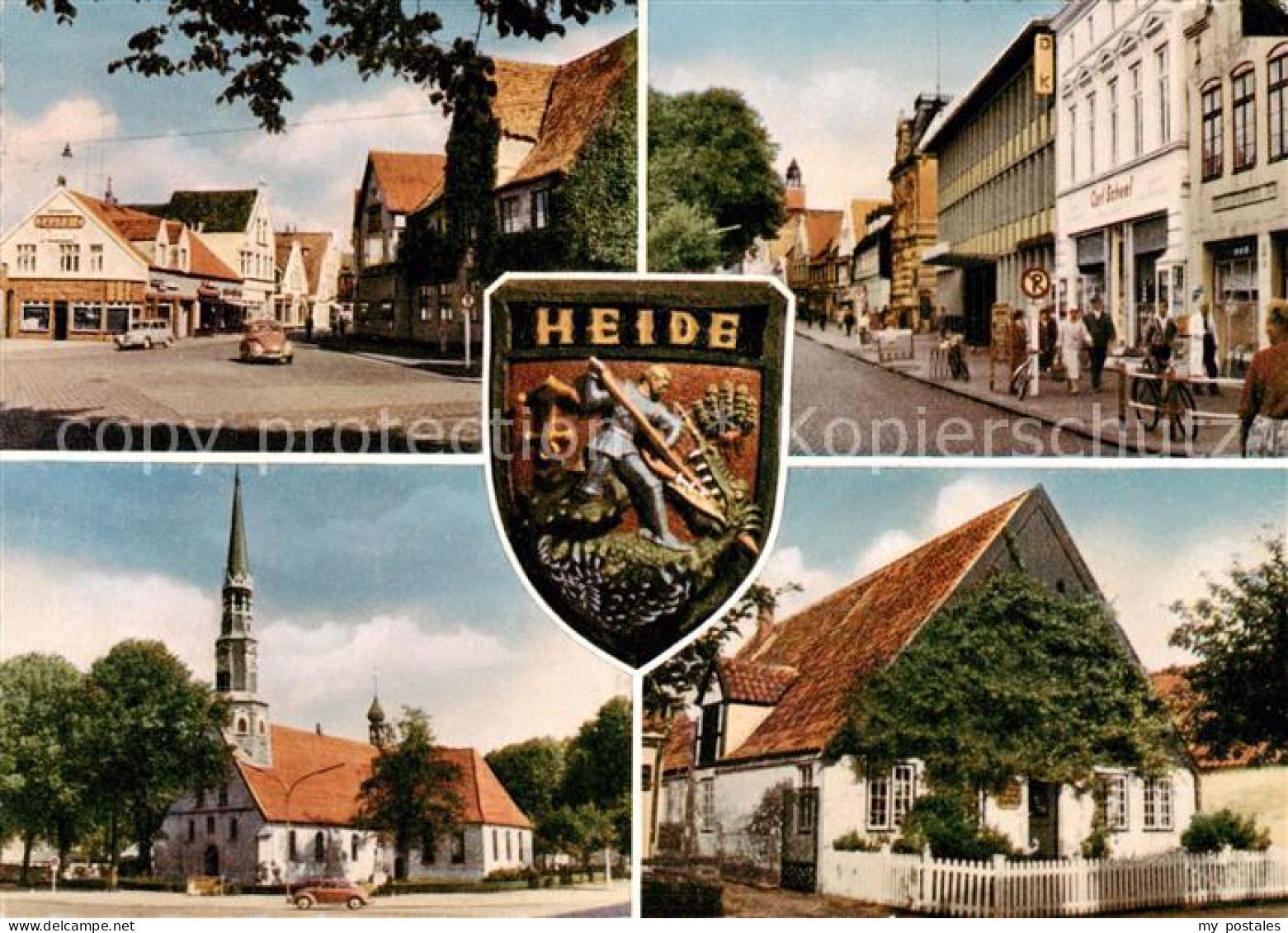 73814302 Heide Holstein Ortsansichten Kirche Stadtwappen Heide Holstein - Heide