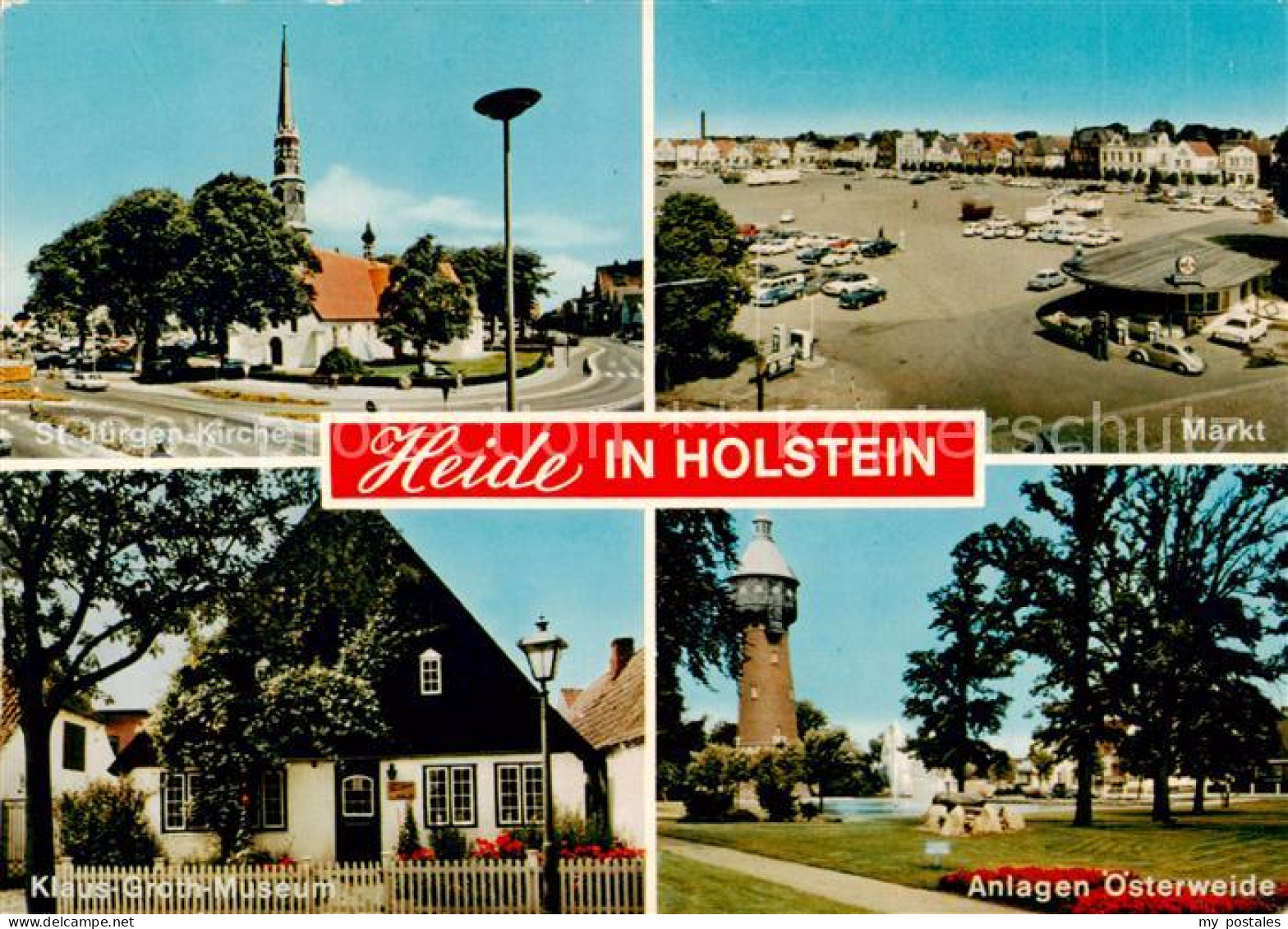 73814295 Heide Holstein St Juergen Kirche Markt Kaus Groth Museum Anlagen Oester - Heide