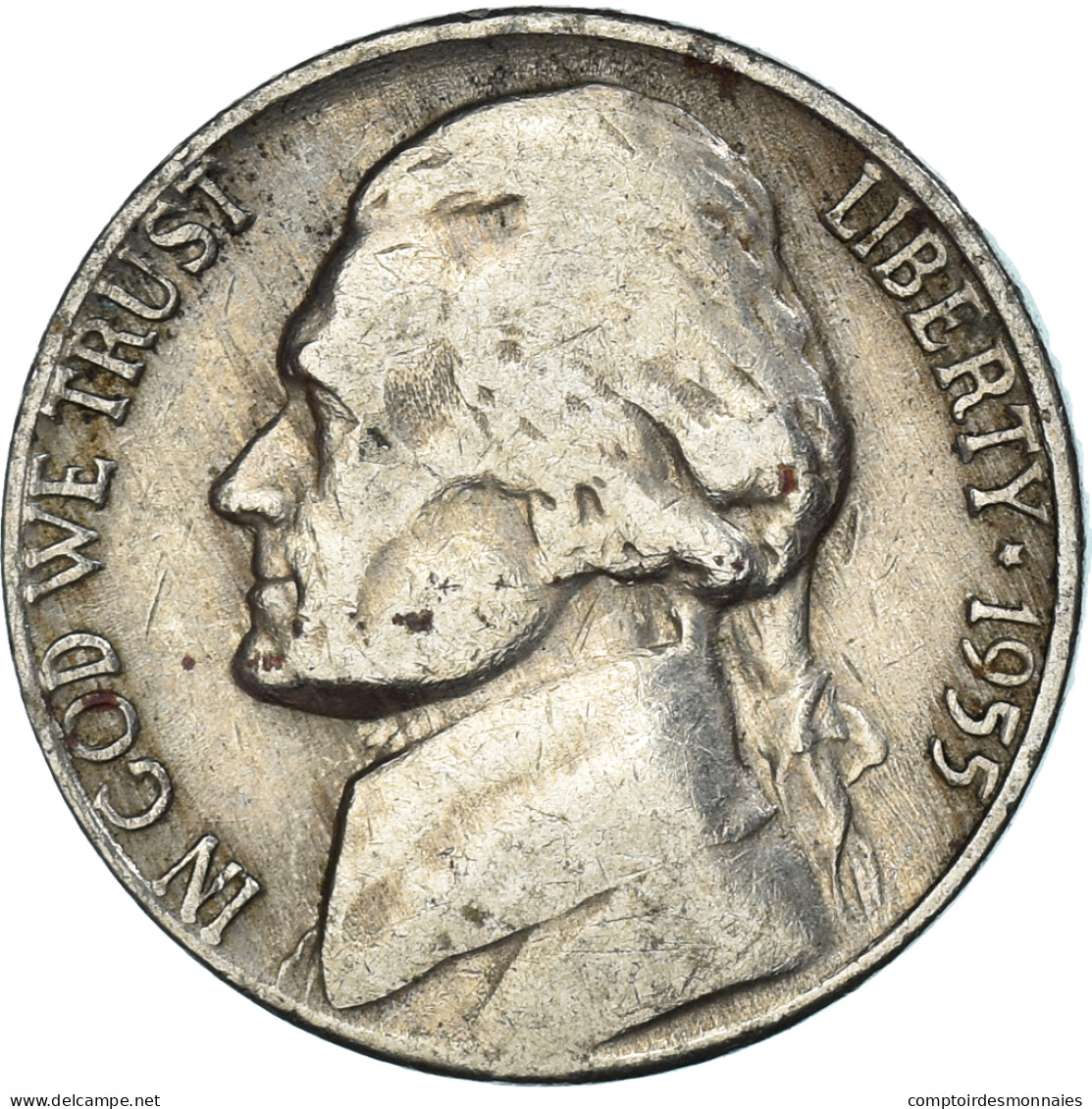 Monnaie, États-Unis, 5 Cents, 1955 - 1938-…: Jefferson