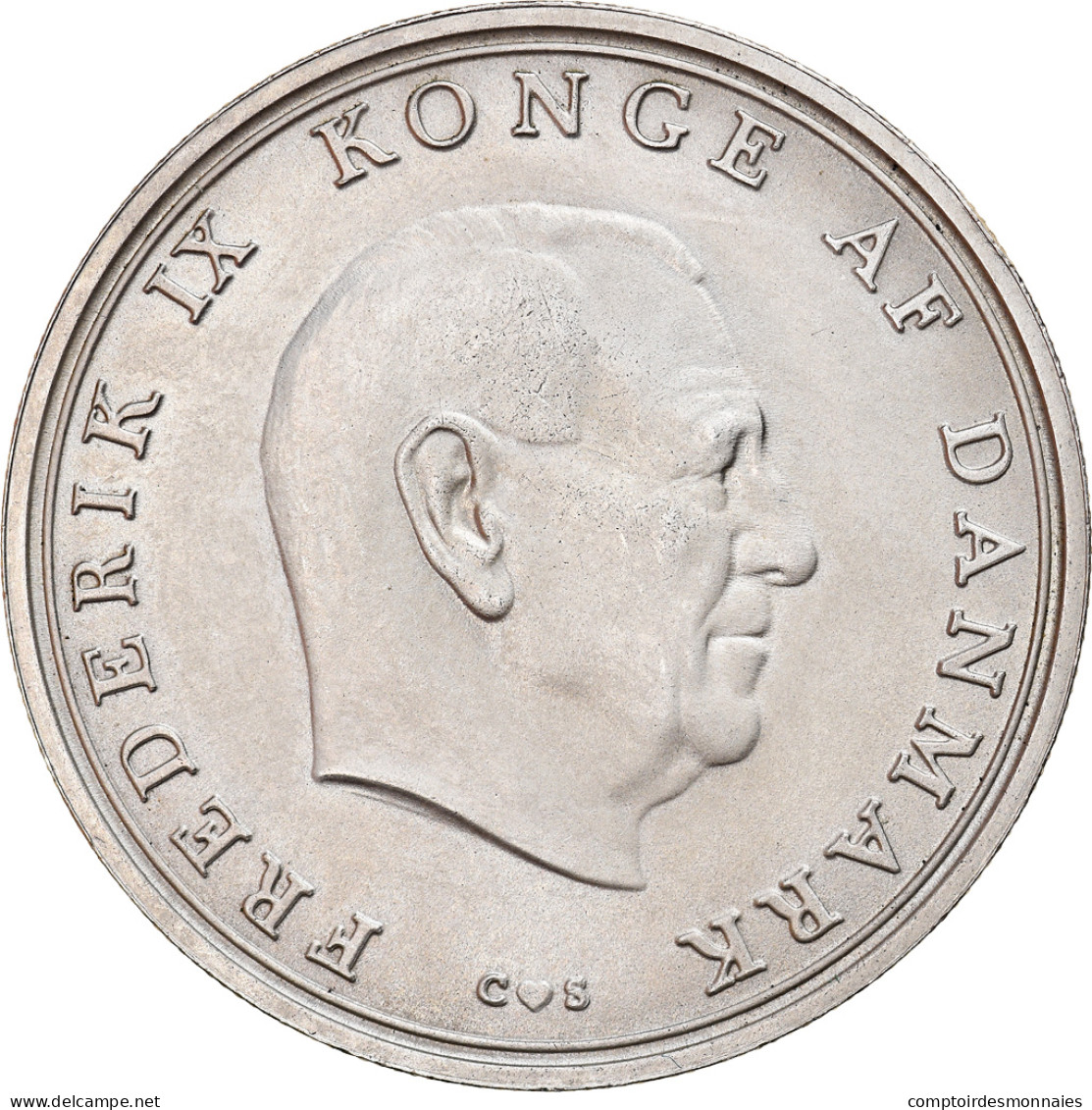 Monnaie, Danemark, Frederik IX, 10 Kroner, 1968, Copenhagen, SPL, Argent, KM:857 - Danemark