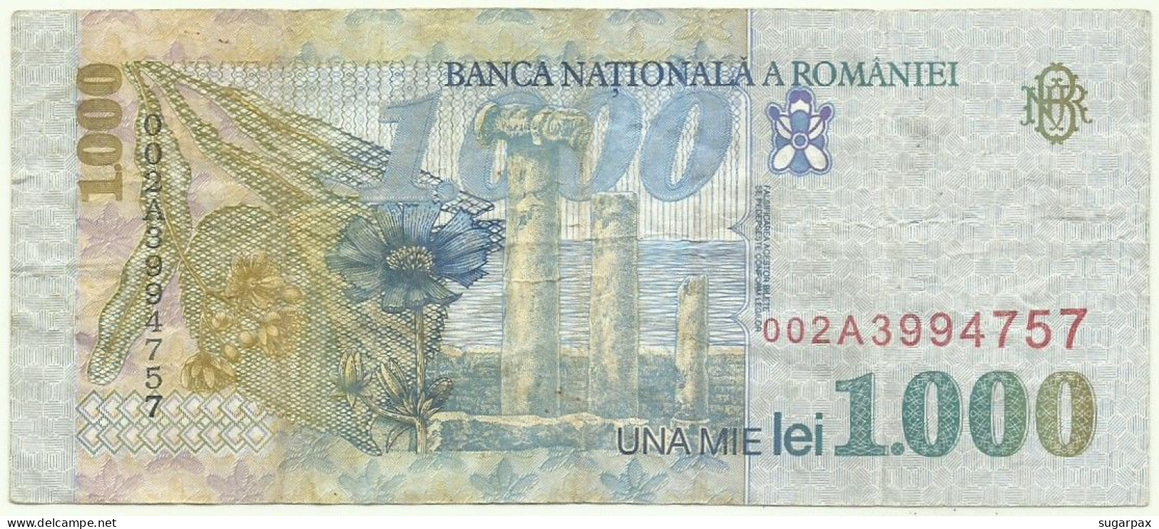 ROMANIA - 1000 Lei - 1998 - Pick 106 - Série 002A - 1.000 - Roumanie