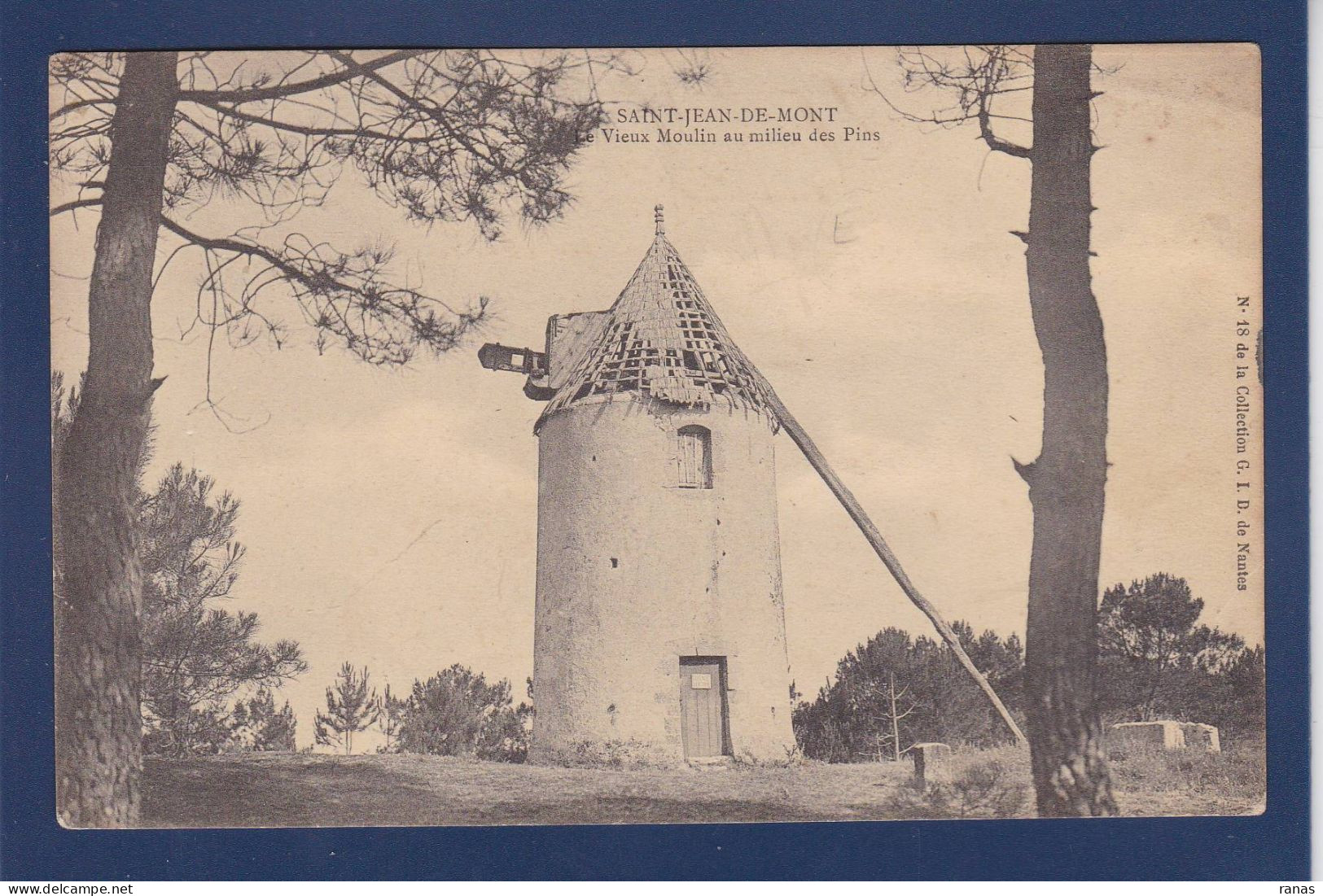 CPA Moulin à Vent Non Circulée Saint Jean De Monts - Moulins à Vent