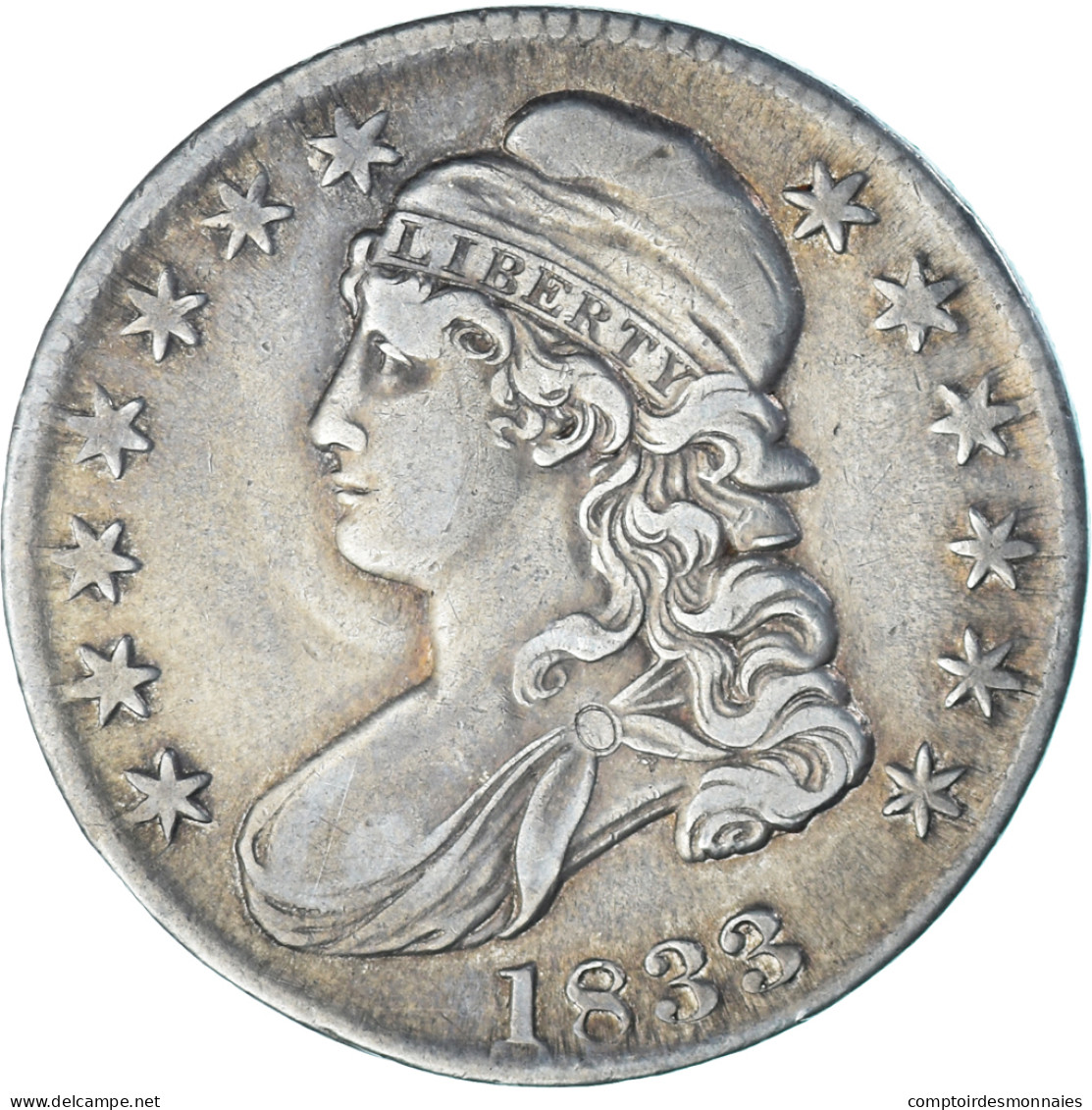 Monnaie, États-Unis, Capped Bust, Half Dollar, 1833, Philadelphie, TTB, Argent - 1794-1839: Früher Half Dollar