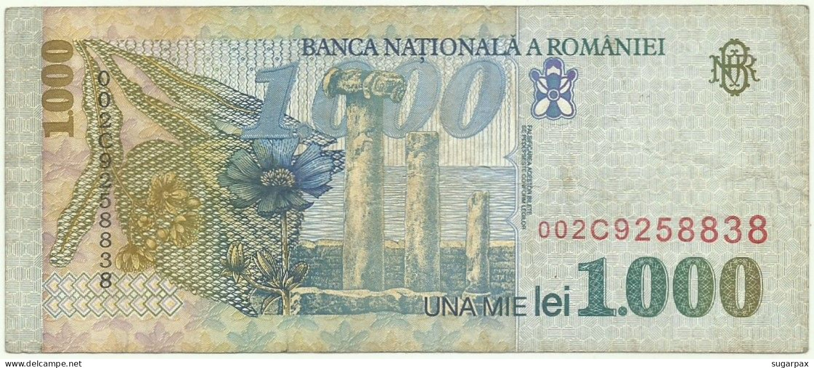 ROMANIA - 1.000 Lei - 1998 - Pick 106 - Série 002C - 1000 - Rumania