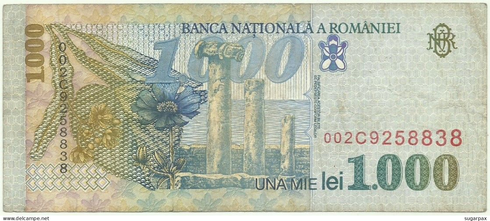 ROMANIA - 1.000 Lei - 1998 - Pick 106 - Série 002C - 1000 - Rumänien