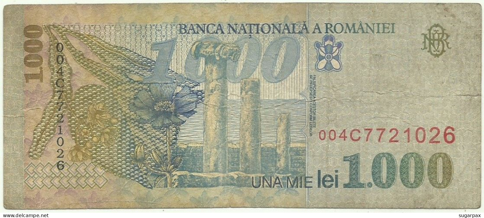 ROMANIA - 1.000 Lei - 1998 - Pick 106 - Série 004C - 1000 - Rumania