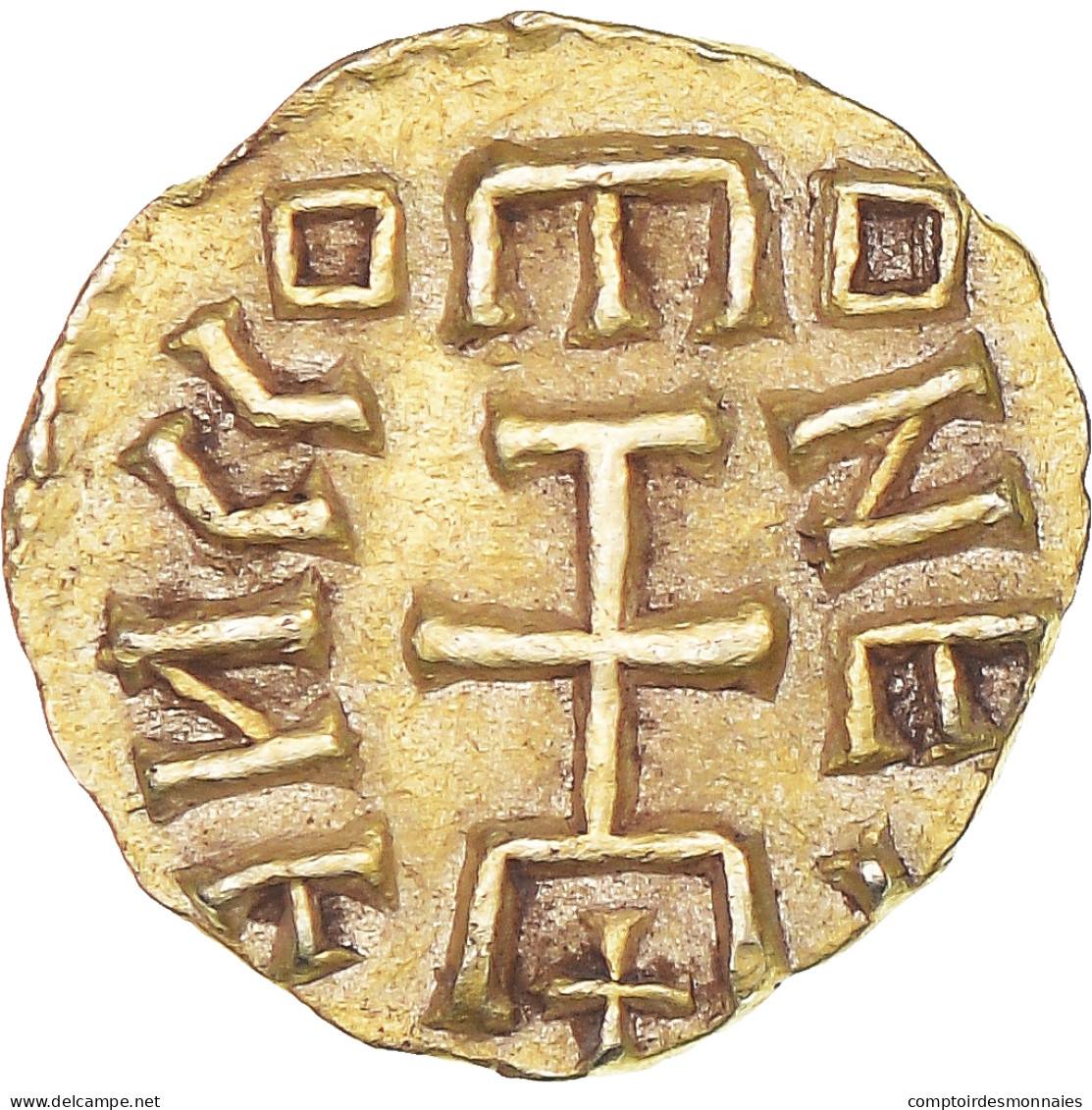Monnaie, France, Triens, Monétaire ANGLVS, 625-635, Quentovic, SUP, Or - 470-751 Merovingian
