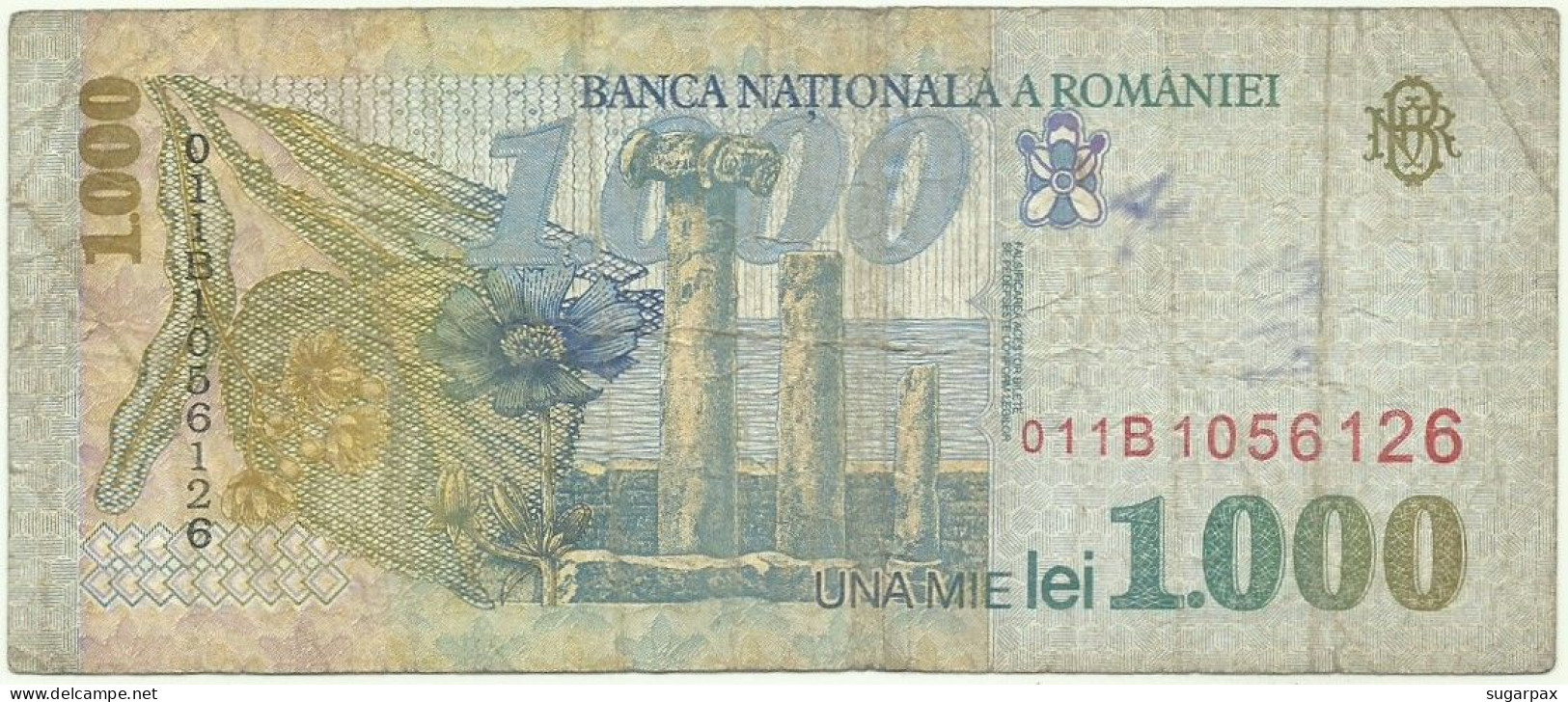 ROMANIA - 1.000 Lei - 1998 - Pick 106 - Série 011B - 1000 - Roumanie