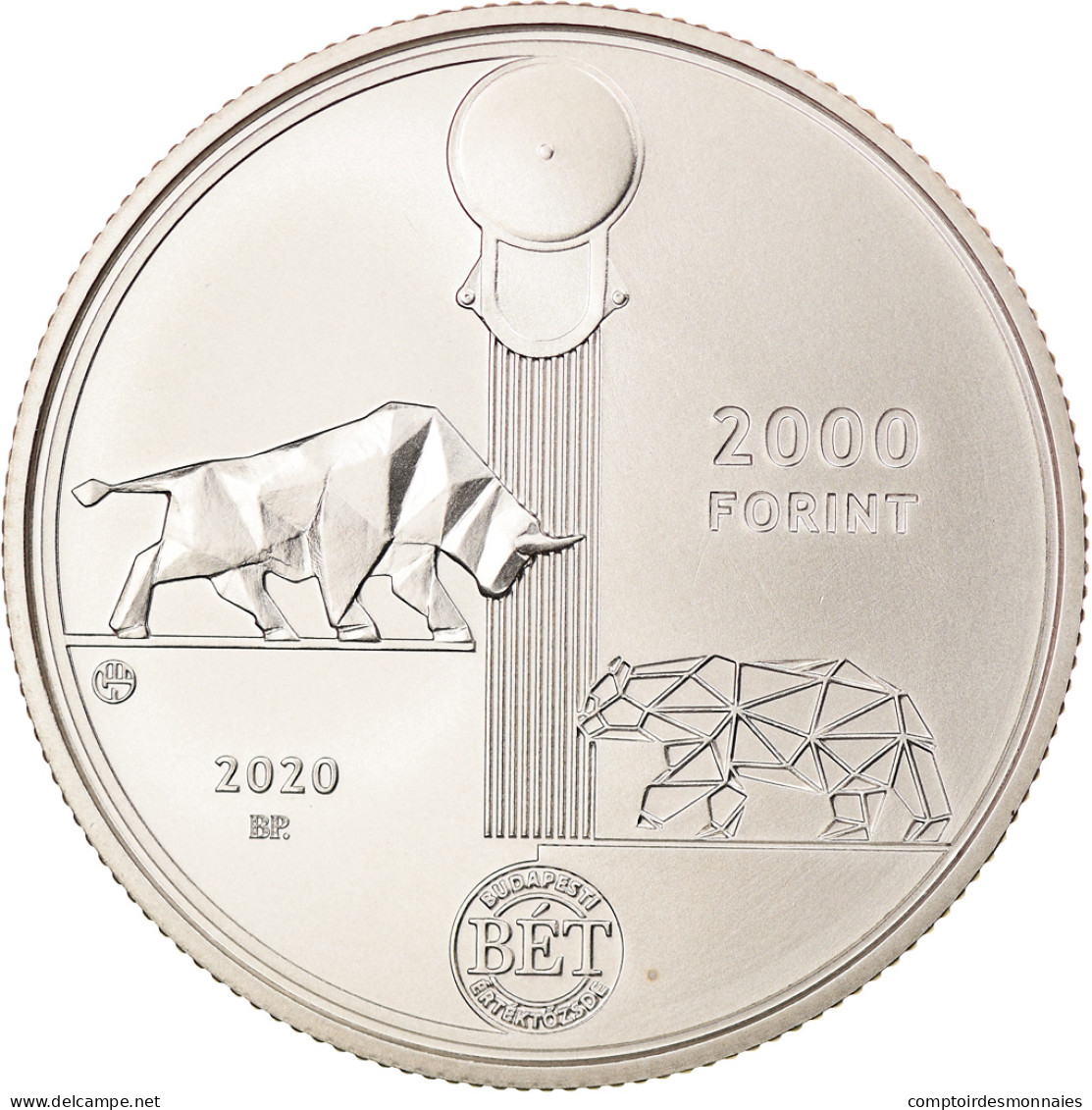 Monnaie, Hongrie, 2000 Forint, 2020, Budapest, Bourse De Budapest, SPL - Hongrie