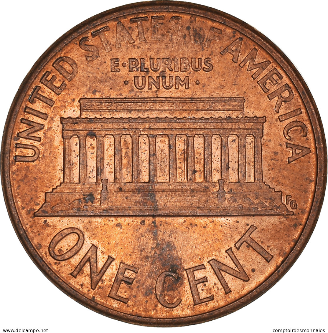 Monnaie, États-Unis, Lincoln Cent, Cent, 1990, U.S. Mint, Philadelphie, TTB+ - 1959-…: Lincoln, Memorial Reverse