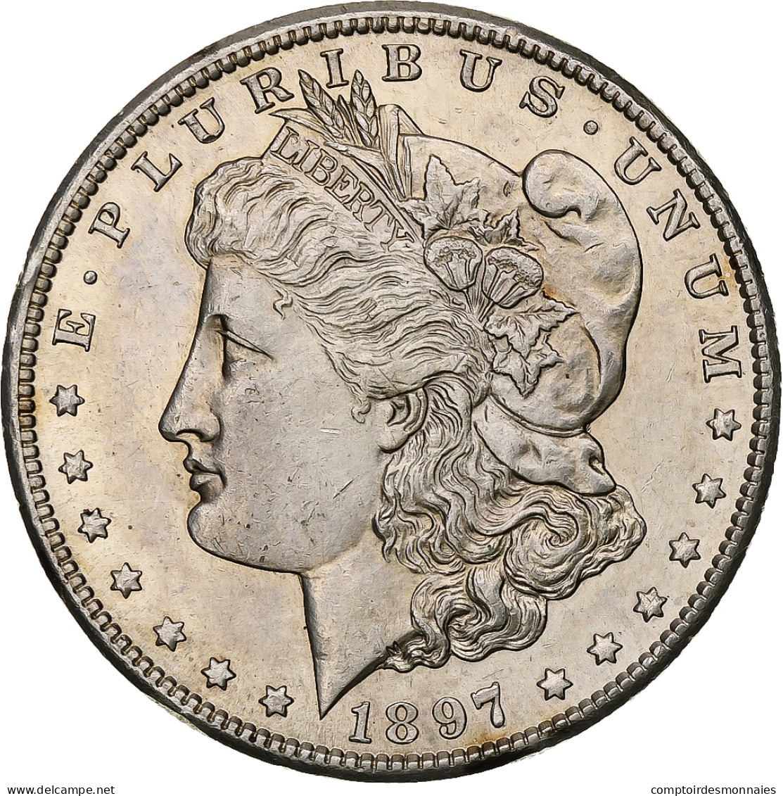 États-Unis, Morgan Dollar, 1897, San Francisco, Argent, TTB+, KM:110 - 1878-1921: Morgan